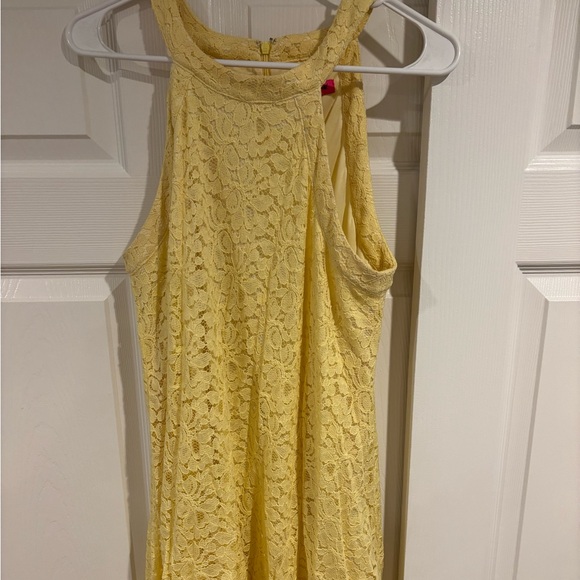 Betsey Johnson Dresses & Skirts - Betsey Johnson Yellow Lace Midi Dress